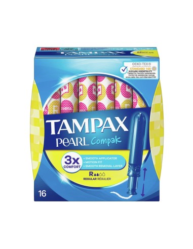 TAMPAX COMPAK PEARL 16 UDS REGULAR CON APLICADOR