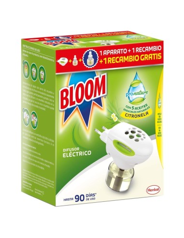 BLOOM ELECTRICO APARATO PRO NATURE+ 2 RECAMBIOS 45 + 45 (90 NOCHES)