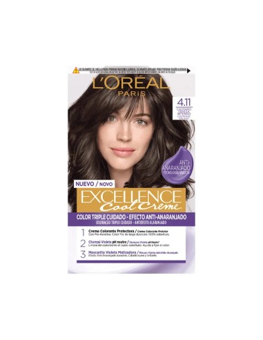 EXCELLENCE CREME TINTE 4.11 CASTAÑO CENIZA INTENSO