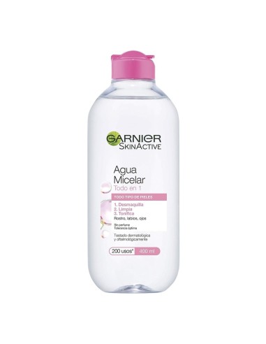 GARNIER AGUA MICELAR 400ML TODO EN-1 TODO TIPO DE PILES