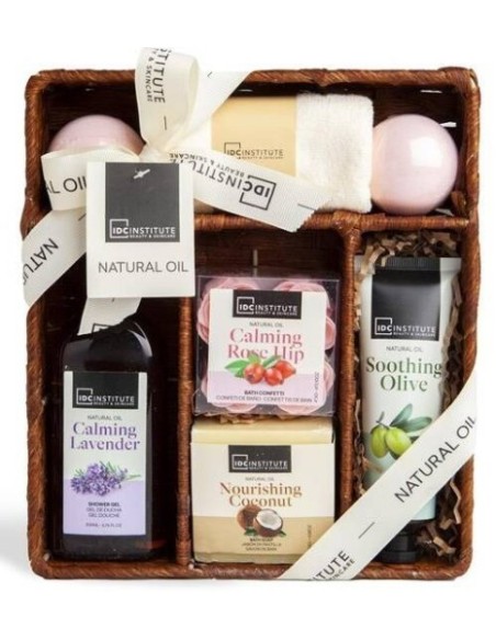 CESTA DE BAÑO IDC NATURAL OIL 7PCS TRAY