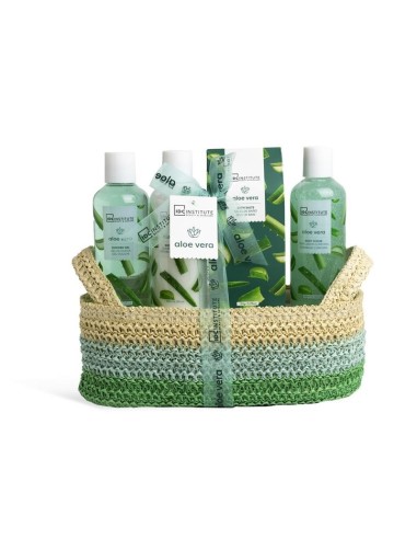 CESTA DE BAÑO IDC ALOE VERA HYDRATATION BASKET 4 PCS