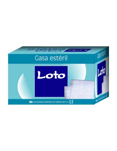 LOTO CAJA GASA ESTERIL 90U EN SOBRES DE 5 UDS.