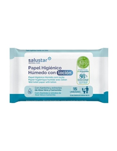 SALUSTAR WC PAPEL HIGIENICO HUMEDO 15 UDS. (BOLSO)