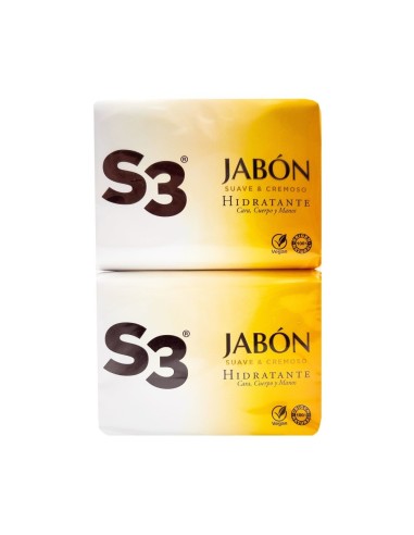 S3 JABON DE MANOS PASTILLA 2 X 125 GRS HIDRATANTE