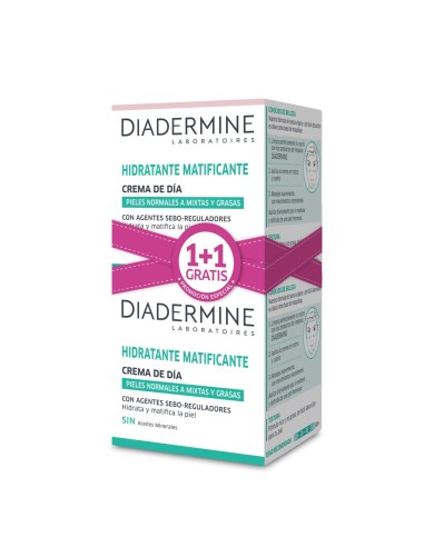 DIADERMINE CREMA ESS HIDRAT. DIA MATIFICANTE NORMAL MIXTA 2X50ML