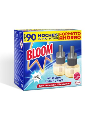 BLOOM ELECTRICO RECAMBIO LIQUIDO MOSQUITOS DUPLO (90 NOCHES)