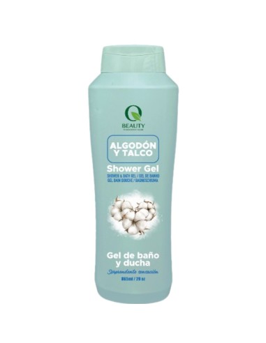 Q BEAUTY GEL DE BAÑO 855ML ALGODON & TALCO