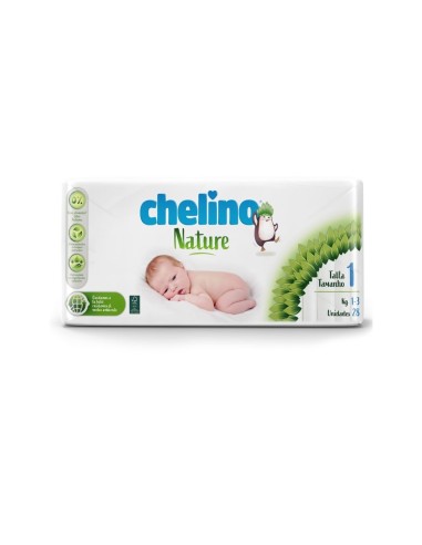 CHELINO PAÑAL NATURE TALLA 1 (NEONAT) 28 PAÑALES