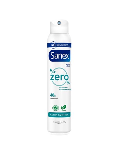 SANEX DESODORANTE SPRAY 200ML EXTRA CONTROL ZERO%