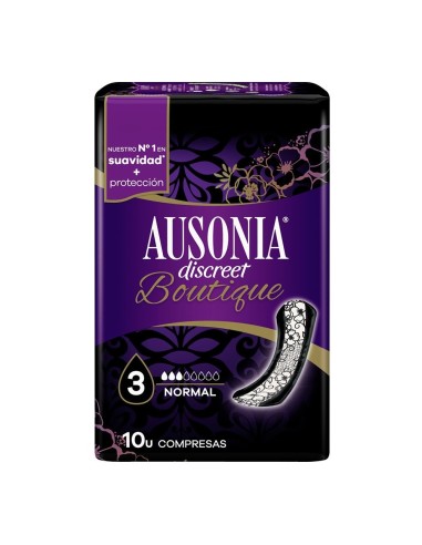 AUSONIA DISCREET COMPRESA DE INCONTINENCIA BOUTIQUE NORMAL 10 UDS