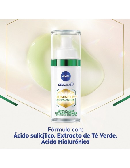 NIVEA LUMINOUS 360 SERUM ANTIMANCHAS Y MARCAS ACIDO SALICILICO 30ML