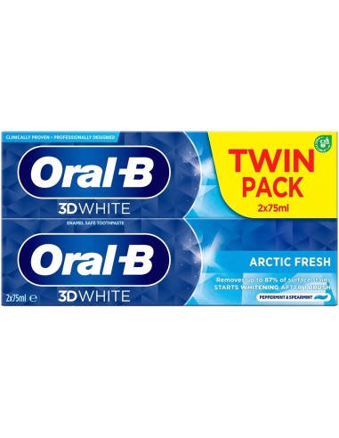 ORAL B PASTA 3D WHITE ARTIC FRESH 2X75ML