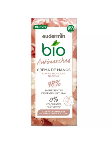 EUDERMIN CREMA MANOS BIO ANTIMANCHAS 75ML 0% COLORANTES