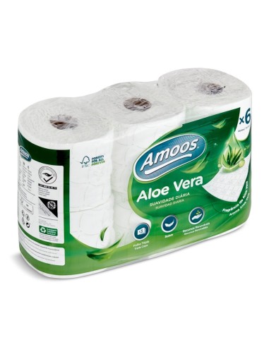 AMOOS PAPEL HIGIENICO ALOE 3 CAPAS 6 ROLLOS