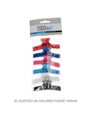 GRAPAS PELUQUERIA PLASTICO BOLSA DE 6 UDS -COLORES SURTIDOS