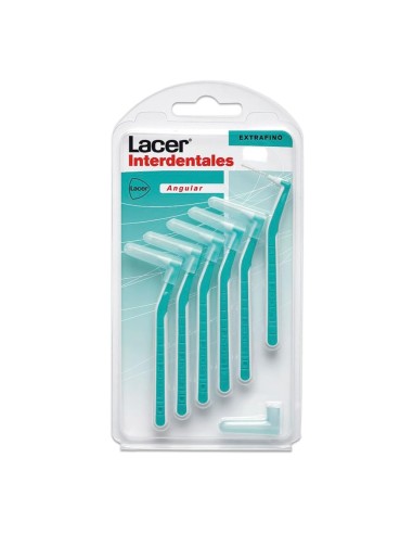 LACER CEPILLO INTERDENTAL ANGULAR EXTRAFINO 0.6MM 6 UDS