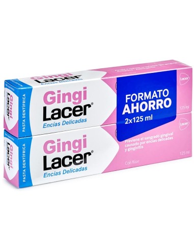 LACER PASTA DENTIFRICA GINGILACER 2X125ML FRMATO AHORRO