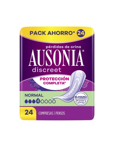 AUSONIA DISCREET COMPRESA DE INCONTINENCIA NORMAL 24 UDS