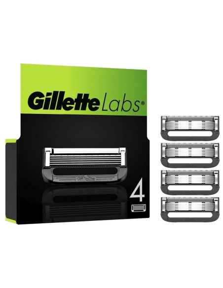 Recambios Gillette Labs x4 Uds. - Cuchillas Innovadoras para tu Maquinilla