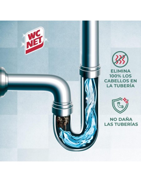 WC Net Desatascador Cabellos Tuberías Lentas 1L