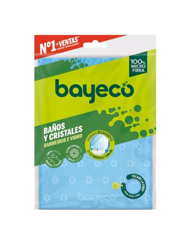 BAYECO BAYETA MICROFIBRA BAÑOS Y CRISTALES 40X40 CM 1 UD