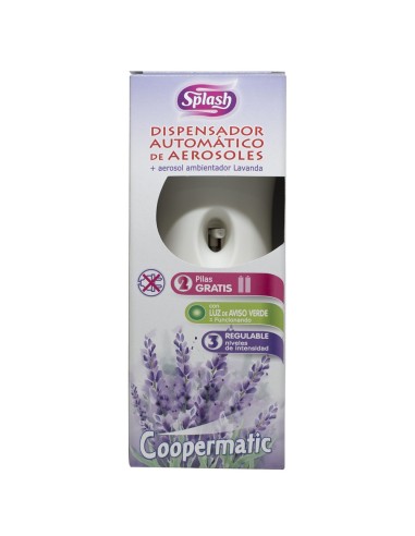 COOPERMATIC DISPENSADOR AUTOMATICO DE AEROSOLES + AMBIENTADOR LAVANDA