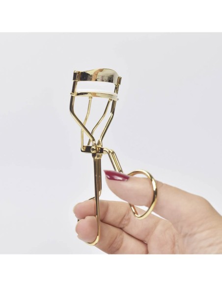 RIZAPESTAÑAS DORADO CON RECAMBIO DE SILICONA