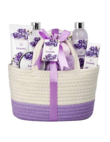 CESTA BAÑO SPA LAVANDA CESTO ASAS