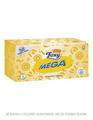 FOXY PAÑUELOS DE PAPEL CAJA 200 UDS. 2 CAPAS