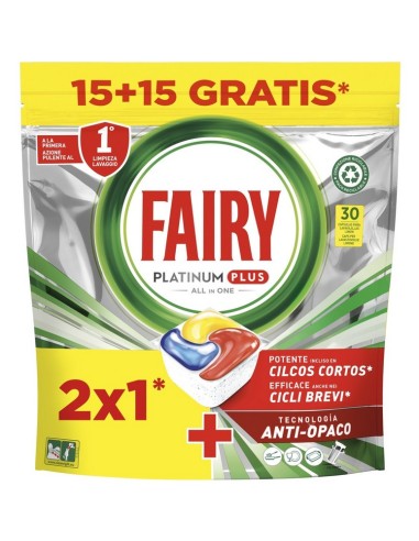 FAIRY CAPSULAS LAVAVAJILLAS PLATINUM PLUS 15+15 UDS ALL IN ONE