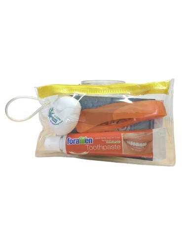 CEPILLO DENTAL FORAMEN KIT VIAJE CEPILLO + PASTA + HILO