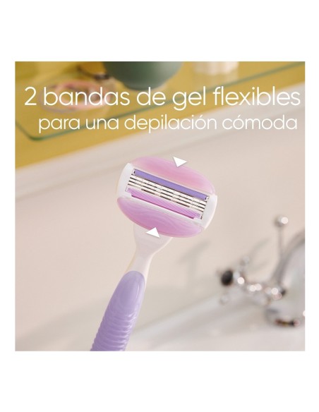 Gillette Venus Breeze: 4 cuchillas con barras de gel para un afeitado suave.