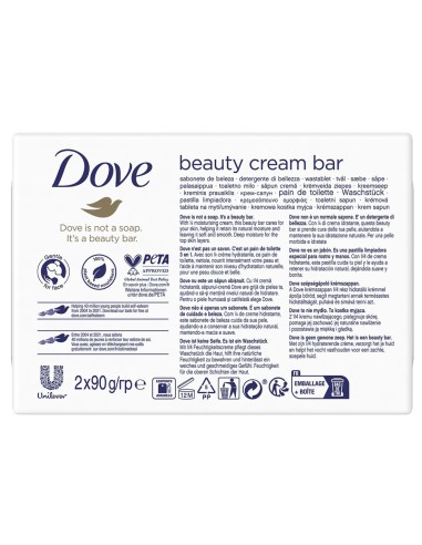Dove Jabón de Manos 2 x 90 g, limpieza e hidratación diaria