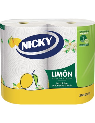 NICKY PAPEL DE COCINA 2 ROLLOS  MAXI LIMON