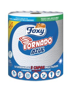 Foxy Rollo Multiusos Azul Tornado 3 Capas - Alta absorción