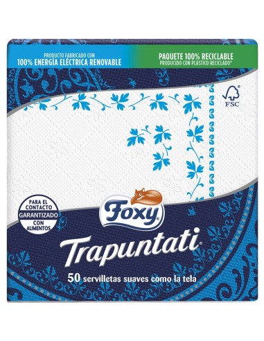 SERVILLETA FOXY 2 CAPAS 38X38 TRAPUNTATI PAQUETE 50 UDS