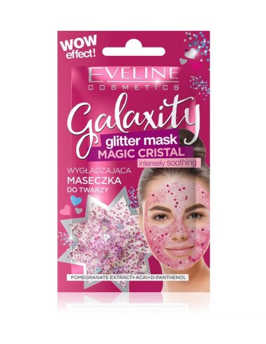 EVELINE MASCARILLA FACIAL PINK ANTI-ESTRES 10ML PINK GLITTER MASK