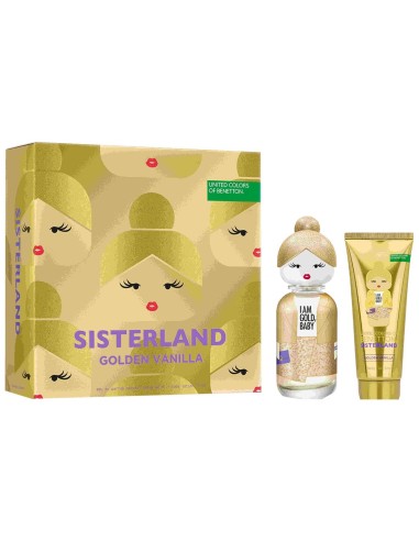 BENETTON SISTERLAND GOLDEN VAINILLA SET COLONIA VAP 80 ML + BODY 75ML