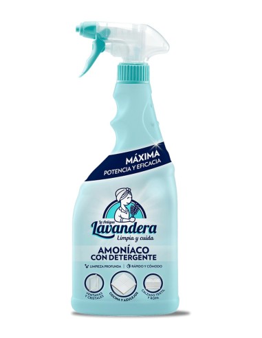 LAVANDERA LIMPIADOR AMONIACO CON DETERGENTE PISTOLA 750 ML