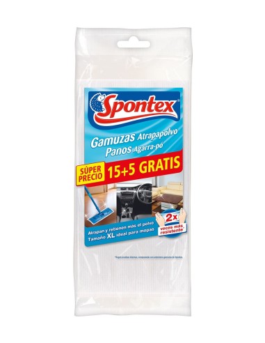 SPONTEX GAMUZA SPRINT ATRAPAPOLVO 15 + 5 UDS GRATIS