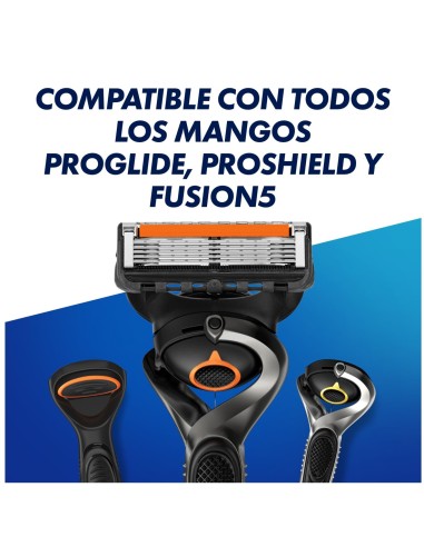 GILLETTE FUSION CARGADOR PROGLIDE POWER 3 UDS