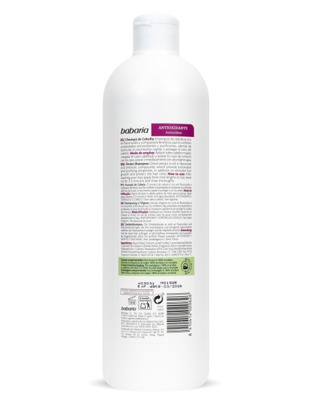 Envase familiar de 700 ml de champú de cebolla babaria