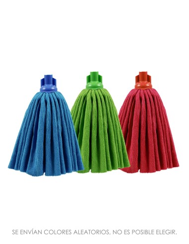 Fregona Ballarina de microfibra Pamex en colores surtidos, ideal para limpieza rápida y eficaz