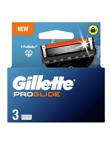 GILLETTE FUSION CARGADOR PROGLIDE MANUAL 3 UDS