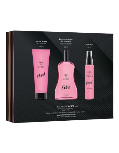 Estuche Aire de Sevilla Flow con colonia vaporizador de 100 ml, gel de ducha y body mist