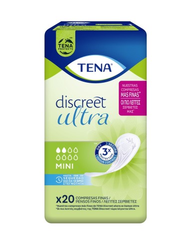 TENA DISCREET SALVA SLIP DE INCONTINENCIA ULTRA MINI 28 UDS