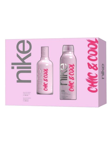 NIKE SET WOMAN EDT CHIC & COOL VAP 100 ML + DEO SPRAY 200 ML