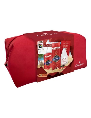 OLD SPICE SET CAPTAIN A/SHAVE + DEO STICK 50ML + GEL 250ML + NECESER