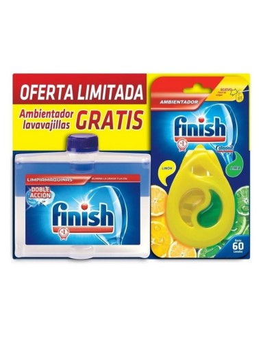 FINISH LAVAVAJILLAS LIMPIA MAQUINAS LIQUIDO 250 ML + AMBIENTADOR